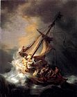 Rembrandt Canvas Paintings - Christ In The Storm